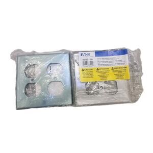 Two Pack Eaton Stainless Steel Wallplate, Standard Size [34]